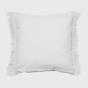 Logan & Mason Piper Silver Hand Woven Textured Artisan Cushion | 50x50cm | Silver